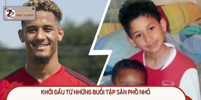 Saliba thể hiện đam mê với trái bóng tròn ngay từ nhỏ
